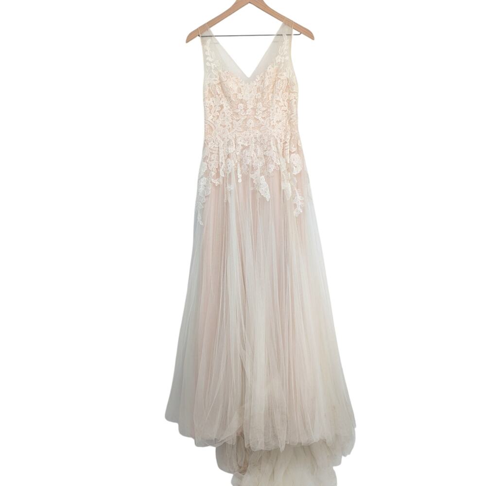 Willowby by Watters Reagan Gown Tulle Lace Wedding Dress Size 6 - Picture 2 of 5